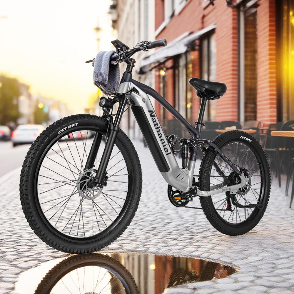 Nathaniel SYR03 Электровелосипед 27.5" 48V1000W Взрослый электровелосипед с ассистентом большая емкость съемные литиевые батареи Ebike