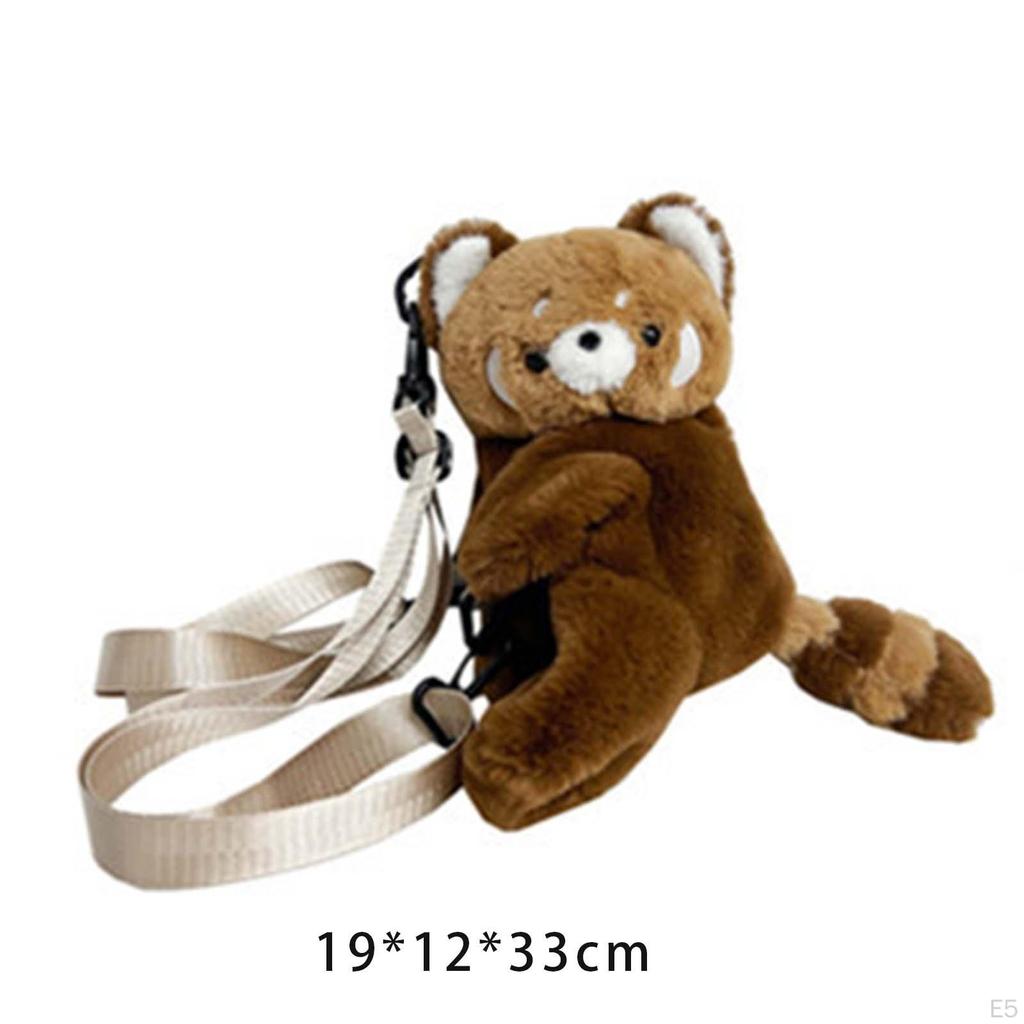 Panda Plush Backpack Novelty Bookbag Women Shoulder Bag for Backpacking Travel