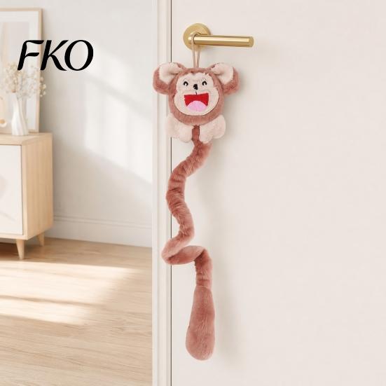 Игрушка для кошек, устойчивая к царапинам, Плюшевая животная игрушка, Длинный хвост, Жевательная игрушка с шуршащим звуком, Подвесная игрушка-лиса, цыпленок, обезьяна для домашних кошек, для игры в одиночестве