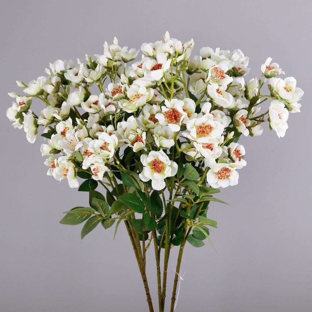 Real Touch Silk Fake Rose Flowers with Leaves Faux Flowers  Outdoor Garden Decor