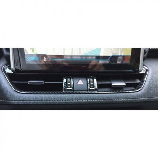 For Toyota RAV4 -2024 Carbon Fiber ABS Dashboard Middle Air Vent Cove Trim