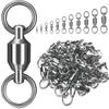 Ball Bearing Swivels 11 Sizes Stainless for Fishing from Delicate Small Fish To with Welded Bearings To Prevent Twisting #5, 30-Piece Set, Available,