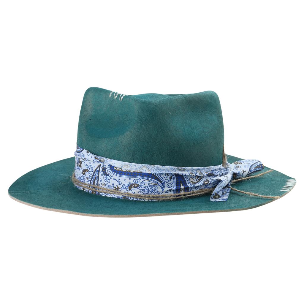 Wool Fedoras Panama Hat Exotic Distressed Homburg for Women Men Photo Props Western for Stage Live Show Headwear