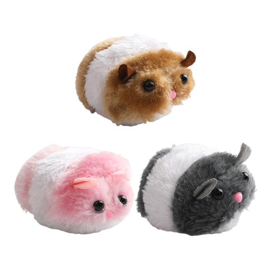 Кошки Дергающаяся мышь Интерактивная игрушка для кошек Подвижная вибрирующая мышь Пушистая плюшевая игрушка-мышь для кошек Котят Домашних животных Развлечение для домашних упражнений