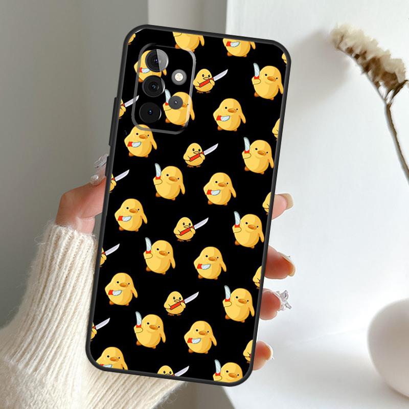 Duck With Knife Duck Cute Case For Samsung Galaxy A52 A32 A12 A16 A26 A36 A56 A15 A35 A55 A34 A54 A13 A33 A53 A17 A06