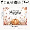 2D flat background banner with the theme pattern of "Sweet Little Pumpkin is Coming" and fabric materialDJH
