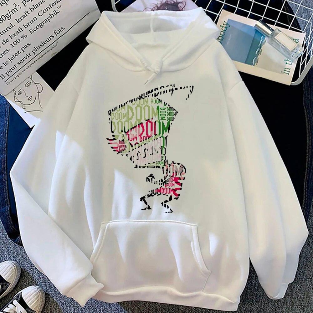 Invader Zim Hoodies Women Sweat Y2k Winter Gothic Anime Sweatshirts Clothing Women Long Sleeve Top Pulls Unisex