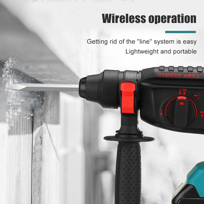 Аккумуляторный беспроводной перфоратор 4 в 1, бесщеточная электрическая ударная дрель, ударная дрель, перфоратор для аккумулятора 18 В