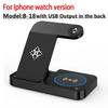 Подставка для беспроводного зарядного устройства 4 в 1 для iPhone 14 13 X Samsung Apple Watch Airpods iWatch Складная док-станция для быстрой зарядки