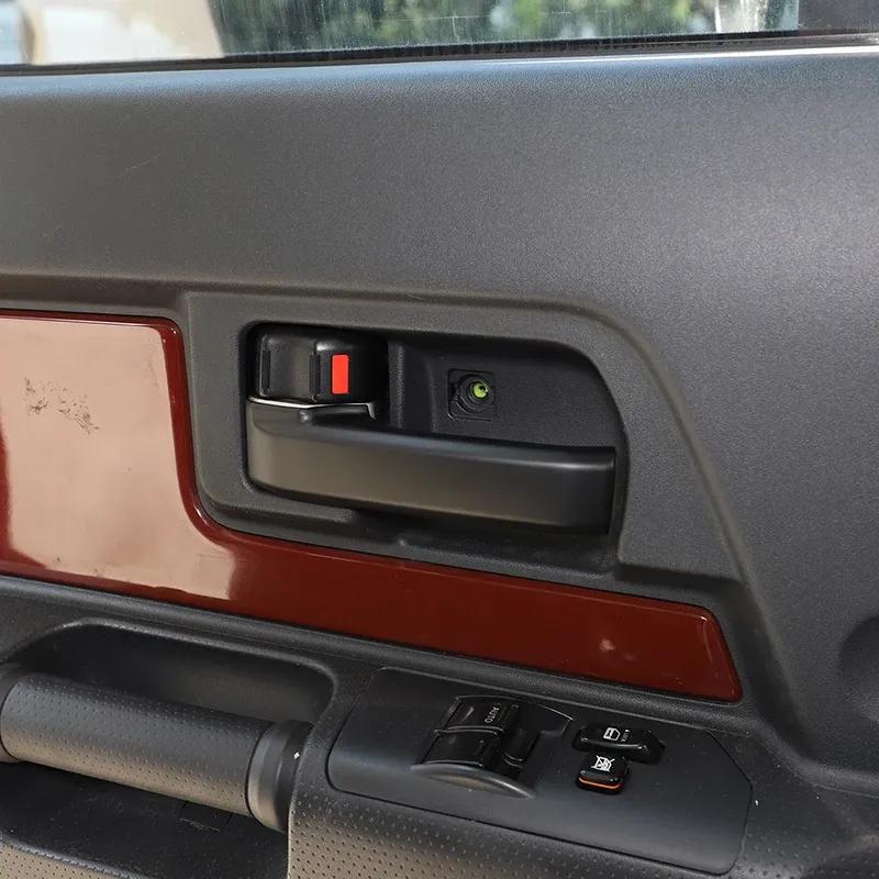 2PCS For Toyota FJ Cruiser 2007 2008- Carbon Fiber Style Interior Door Handle Pull Grab Cover Car Interior Accessories Trim