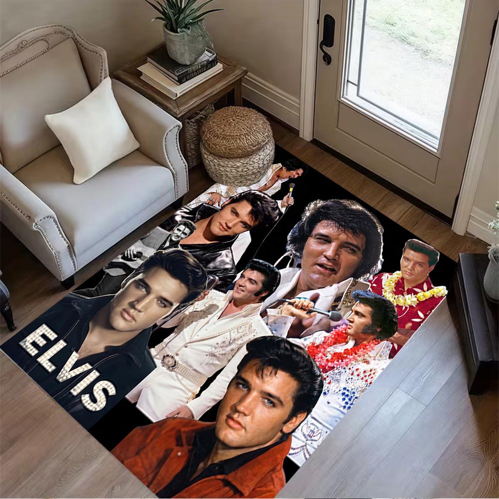 Elvis Presley: Iconic Performances Carpet Perfect for Balcony Playrooms Bedrooms Outdoor Antislip Carpet Decorate Offices