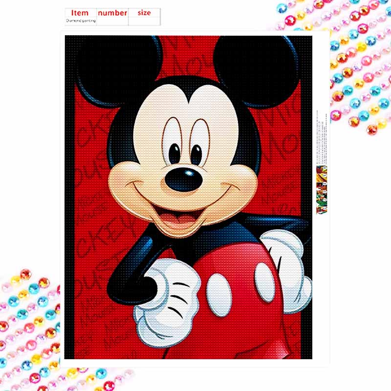 Disney Набор для алмазной мозаики Микки Маус 5D DIY Декор для дома и Подарок для любителей рукоделия, Красиво оформленный