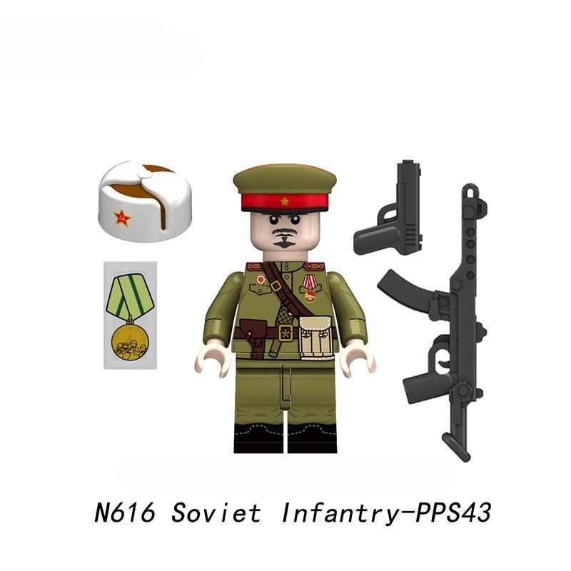MOC Soldier Accessories Building Block Фигурки Мини-персонажи Развивающие игрушки Рождество Для детей
