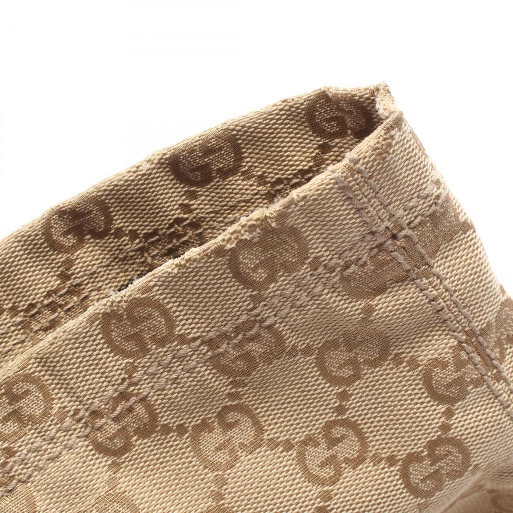Used GUCCI GG crystal Tote Bag 189669 canvas leather Beige Red Multicolor Used Women