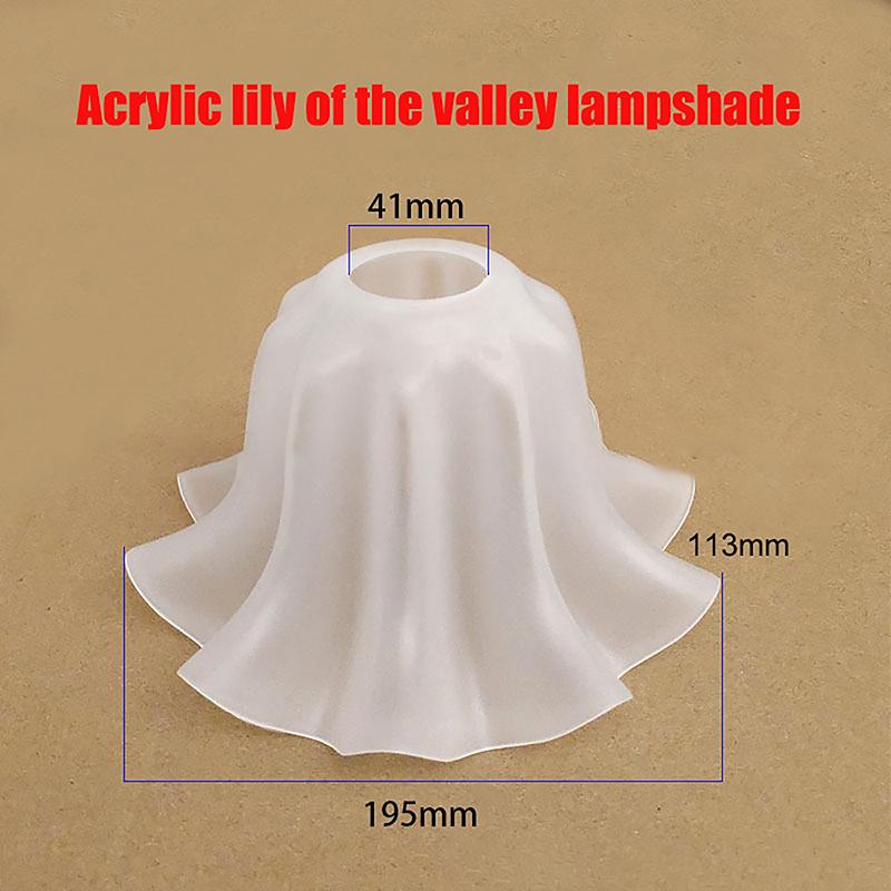 E27 Acrylic Bell Orchid Lampshade Hanging Lamp Accessories Table Parts Diy Wall Night Restaurant Chandelier Replacement