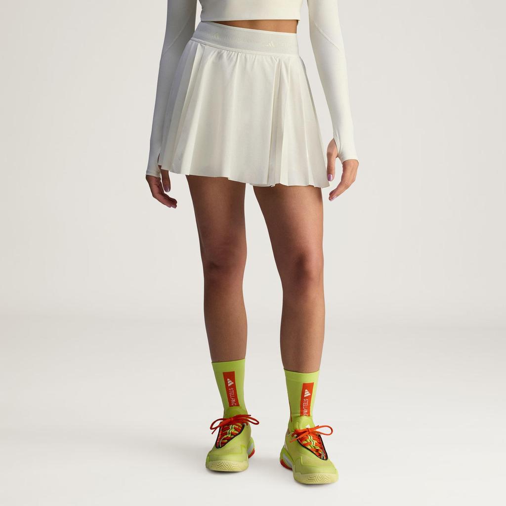 adidas Женские плиссированные облегающие теннисные шорты с логотипом-буквой Stella McCartney Bottoms JW4573