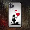 Чехол для телефона Street Art Banksy Graffiti для iPhone 17,16,15,14,13,12,11 Plus,Pro Max,XS,X,XR,SE,Mini,8,7, Мягкий силиконовый черный чехол