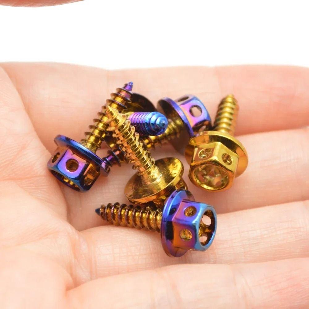 Gold/Burnt Blue Self Tapping Screw M4 M5 Hex Head Screws High Quality Allen Head Screw Motorcycle