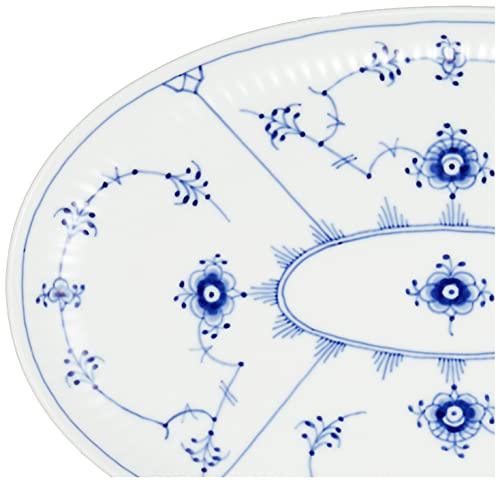 [Официально импортировано] Royal Copenhagen Blue Fluted Plain Овальное блюдо, 23,5 см, Свадебный подарок, Номер продукта 1016759