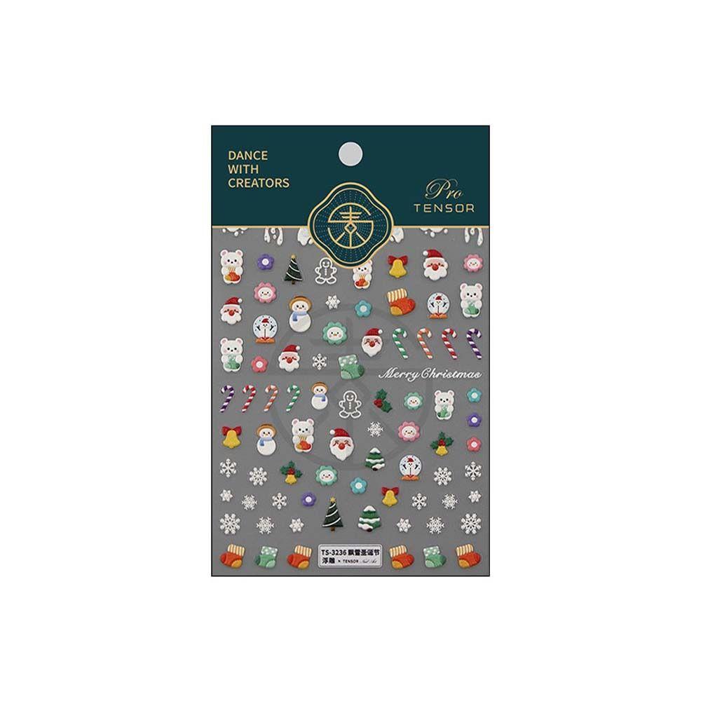 Nail Art Decoration Christmas Nail Stickers Nail Accessories Christmas Nail Decals Colorful   Lady