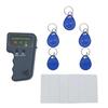125KHz handheld RFID reader including 5 white cards + 5 color writable keychains