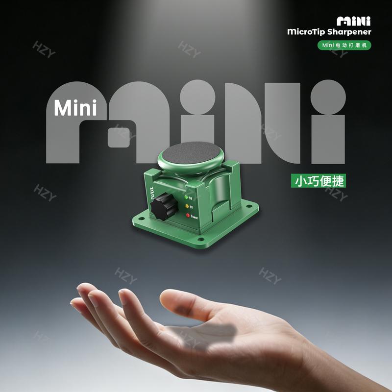 2UUL DA79 Mini MicroTip Sharpener Polishing Grinding Machine for Blades Tweezers Tips with 12 Disc Adjustable Speed Repair Tool