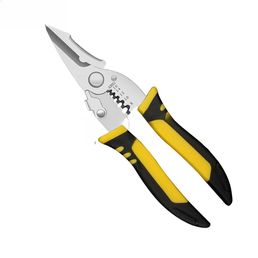 TUPI Wire Cutters Crimping Pliers Multi Function Pliers Stripping Pliers Electrician Scissors Hand Tools Electrician Portable