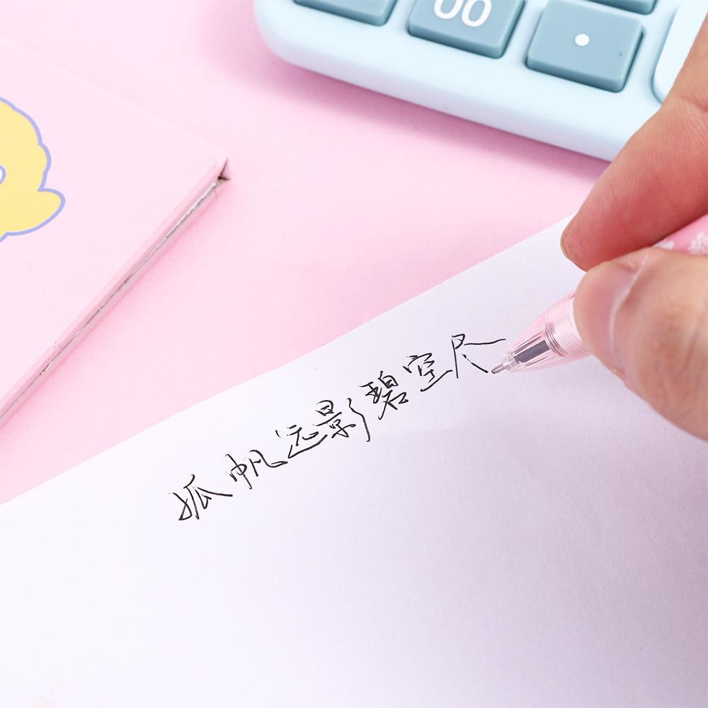 Школьные принадлежности корейские 0,5 мм черные студенческие подарочные гелевые ручки с рисунком сакуры, ручка для письма, ручка для подписи