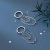 Simple Korean Silver Color Chain Tassel No Pierced Ear Clip Fashion Jewelry Ear Cuff Clip Earrings