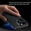 For iPhone 16 Pro Case PU+TPU+PC Phone Back Cover with Metal Lens Frame