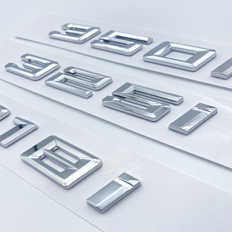 Новые цифры и буквы шрифта 316i 318i 320i 325i 328i 330i 340i GT ABS эмблема для BMW 3 серии E90 E46 F30 логотип багажника автомобиля