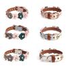 Pet Dog Flower Rhinestone Collar Flower PU Chain Leather Small and Medium Chihuahua Pug Pet Supplies Cat and Dog Collar
