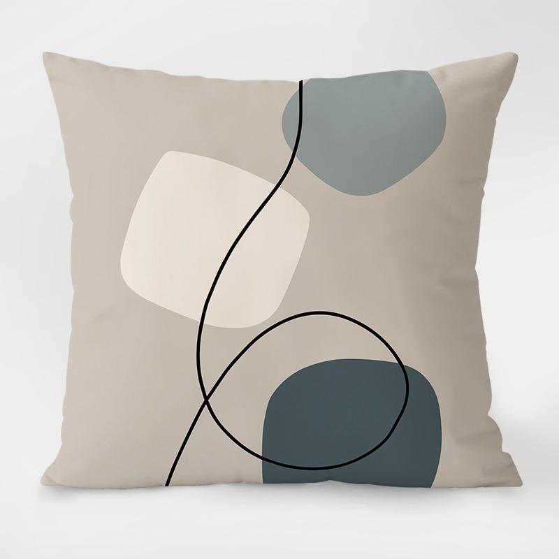 Simple Geometric Pattern Pillowcase Dormitory Decoration Office Living Room Sofa Home Pillowcase