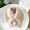 Imitation Rabbit Hair Neck Versatile for Autumn and Winter Fake Collar Cross Insulation Imitation Rabbit Fur Splicing Scarf