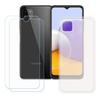 Protective Case - FZ - Samsung Galaxy A22 5G - Translucent - 2 Tempered Glass - TPU Silicone