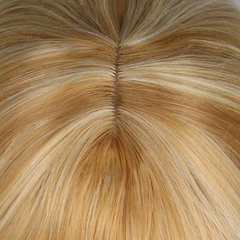 Длинные волнистые смешанные светлые парики из натуральных термостойких волос, синтетический парик для женщин