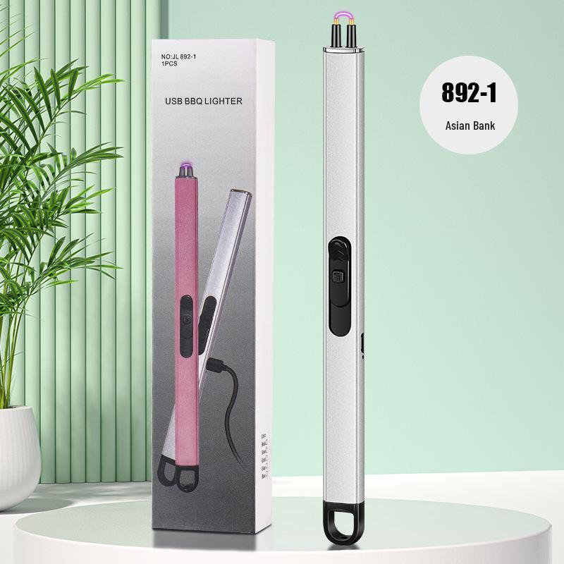 USB-зажигалка с ветрозащитой и крючком – Электронный поджигатель для кухонных свечей.