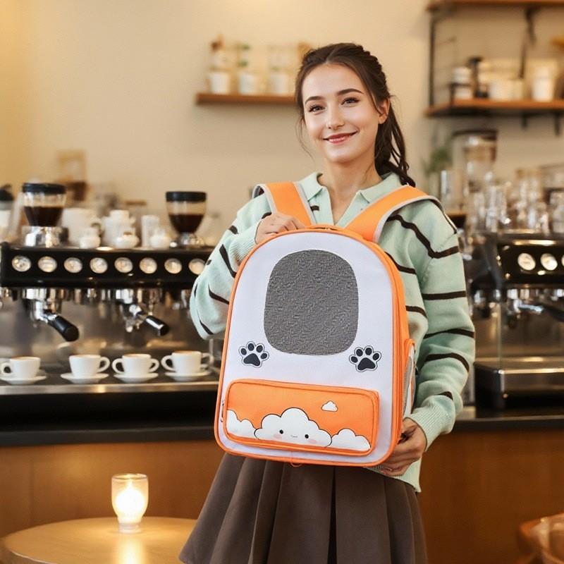 Pet Carrier Backpack Cats Dogs Portable Breathable Large Capacity Outdoor Travel Bag