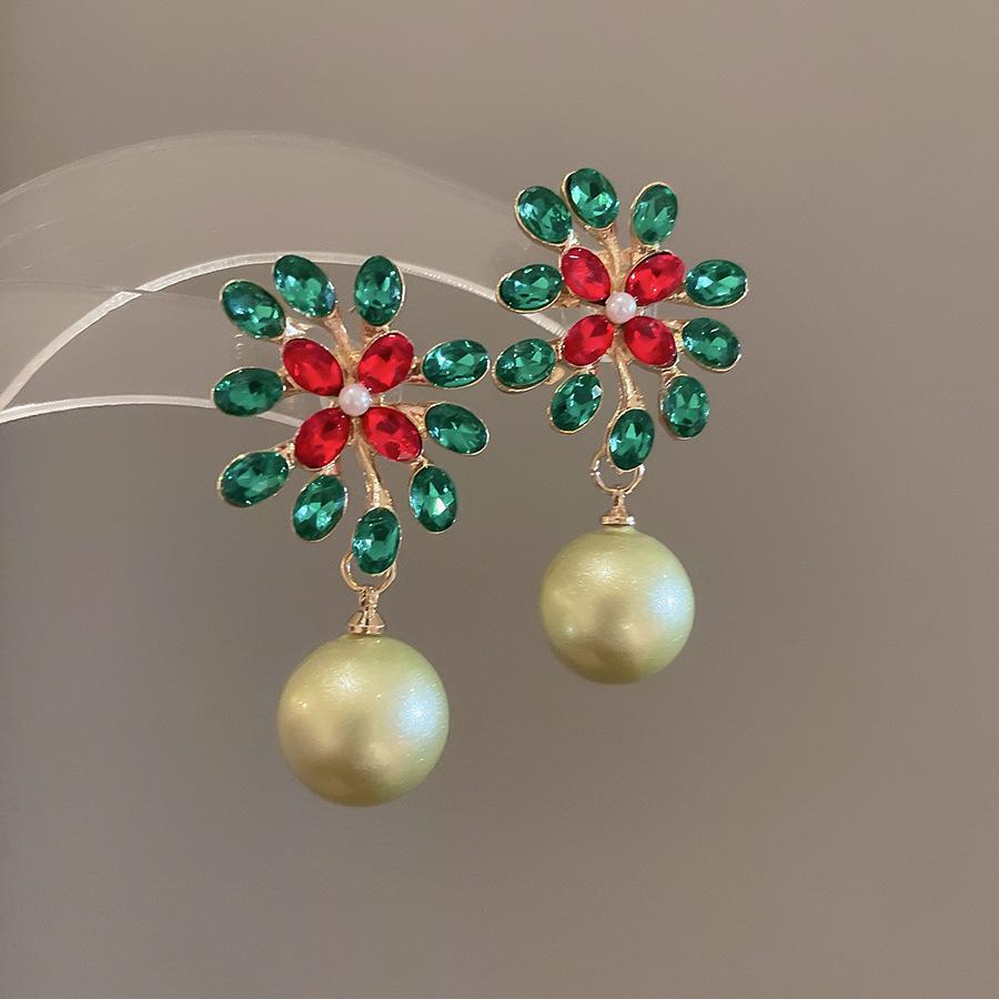 Серьги-кисточки из циркона и жемчуга «Серебряная игла» - Элегантный ретро-дизайн для женщин