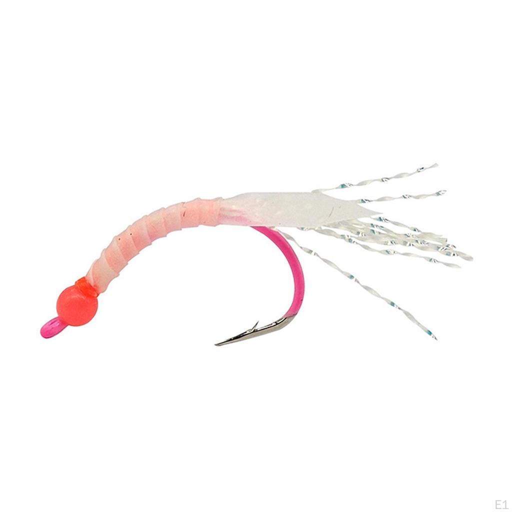 5шт светящиеся рыболовные приманки крючки реалистичные искусственные для пресноводных мух