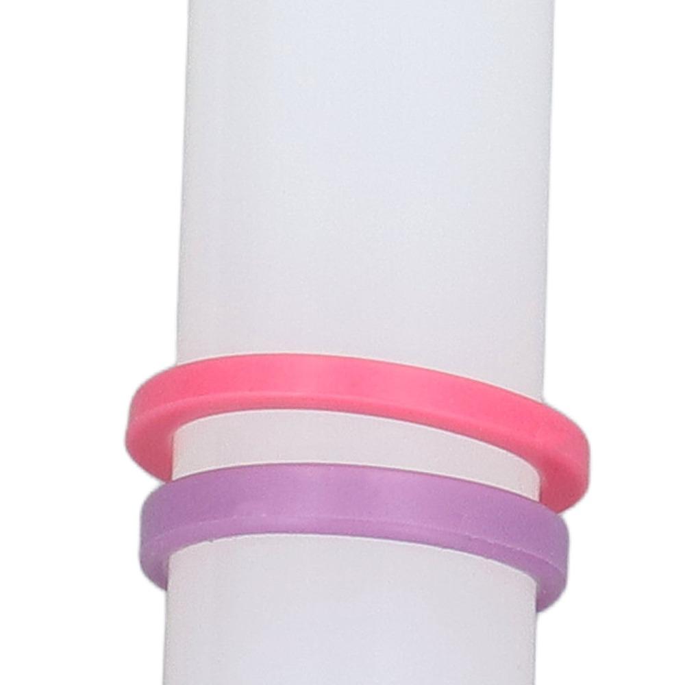 2pcs Adjustable Dough Roller Removable Guide Ring Pastry Rolling Pin Pastry Cookies Making