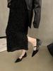 Новые серебристые кожаные туфли Модные туфли на низком каблуке Mary Jane Ladies Banquet Sparkle letter с пряжкой в одну линию