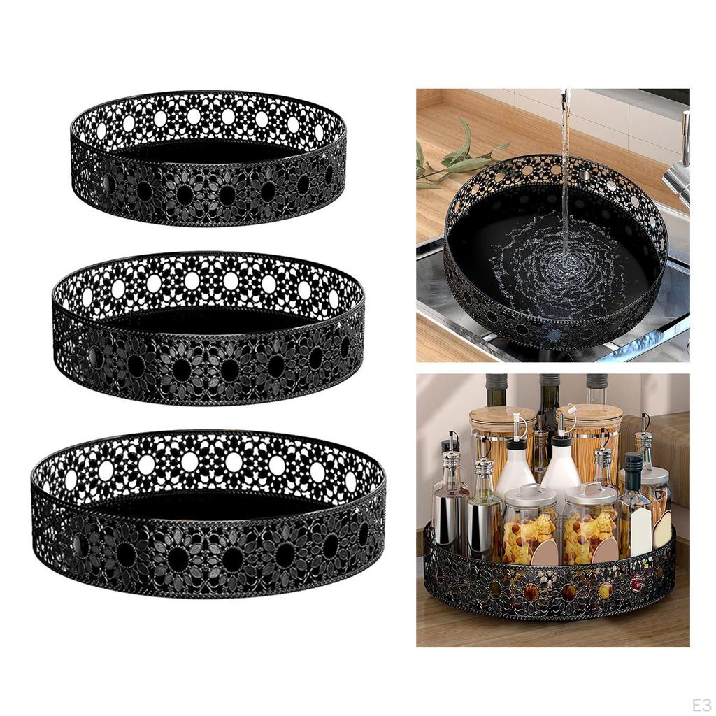 Поворотный поднос для ванной комнаты, подставка для специй, кухонная столешница для столовой