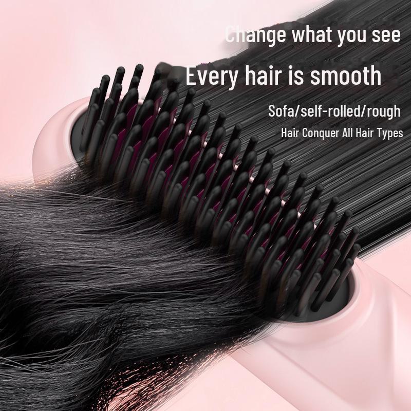 Расческа двойного назначения с ионизацией для выпрямления и завивки волос — защита от ожогов, бережный уход за волосами