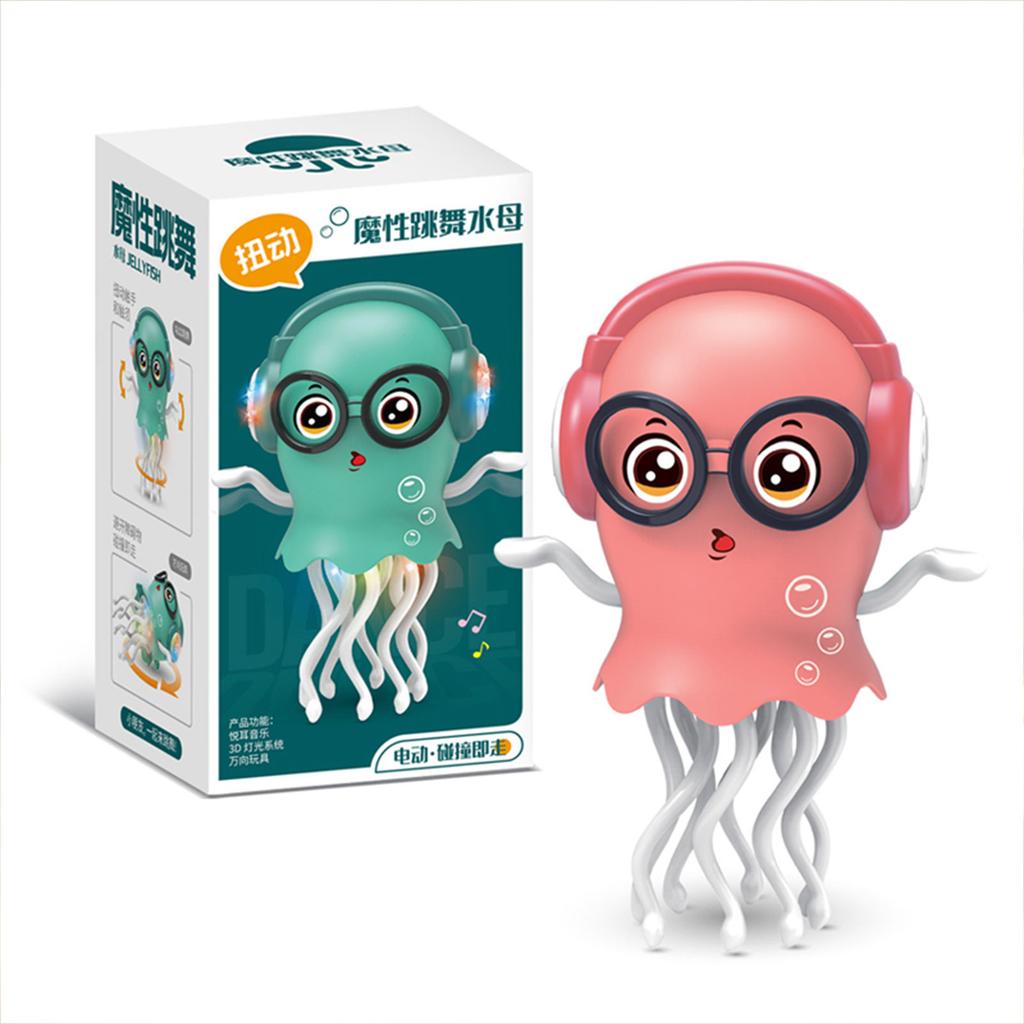 Magic Dancing Octopus Toy Automatic Obstacle Avoidance Electric Toy Music Light Stress Relief Sensor Desktop Placement Decoratio
