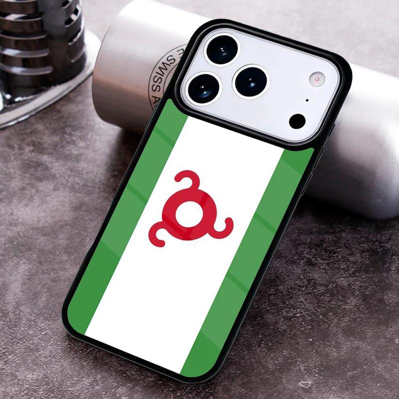 Мягкий чехол для телефона с флагом Ингушетии для iPhone 17 16 15 Pro Max Air 14 13 12 11 Plus Ударопрочный чехол