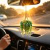 Автомобильный брелок-суккулент с бисером Теплый автомобильный подвес Аксессуар Автомобильный брелок с бисером Украшение для автомобиля
