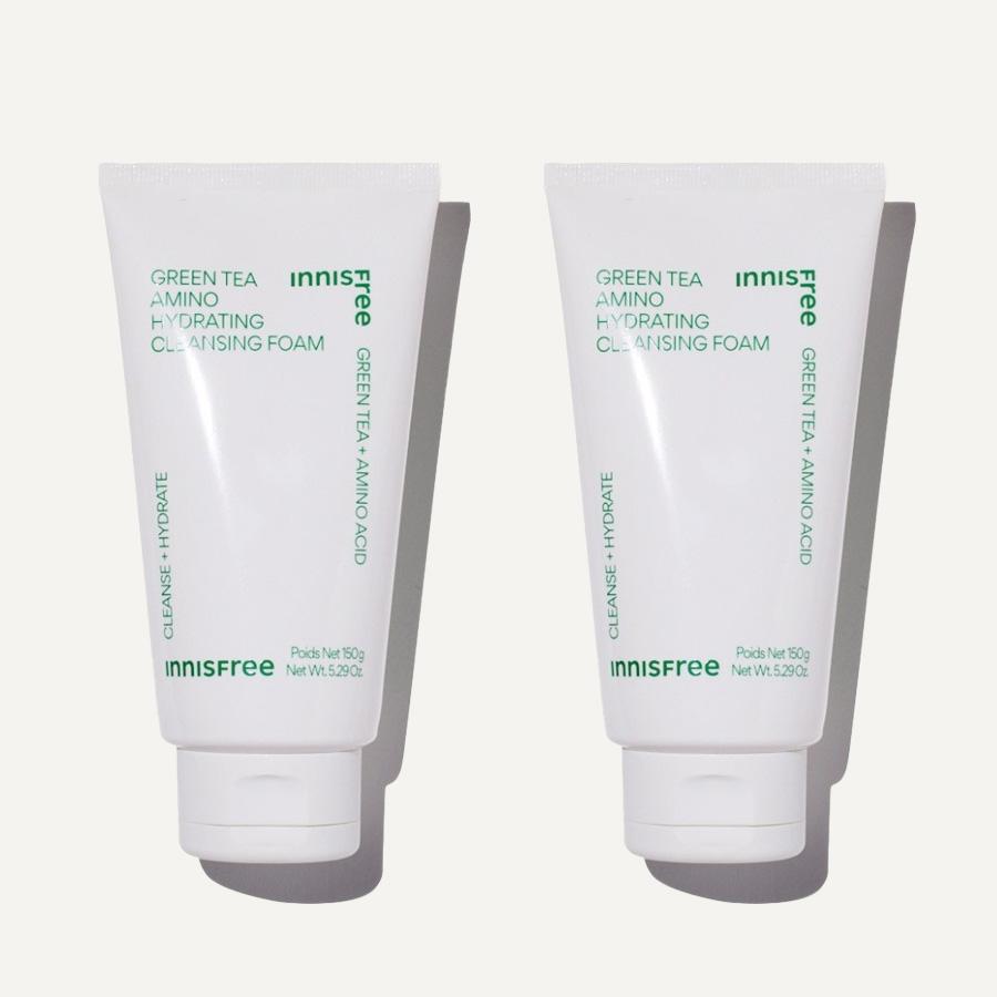 Innisfree Очищающая пенка с увлажняющими аминокислотами зеленого чая 150г (3 варианта)