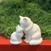 Cute Cat Figurine, Mother Cat And Kitten 3D Printed Sculpture, Collectible Cat Statue for Indoor, Office, Table, Shelf Decor, Gifts for Cat Lovers