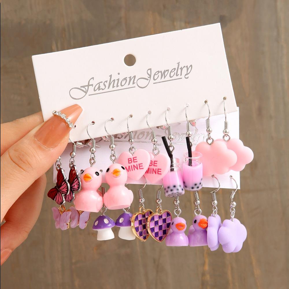 Винтажные серьги-кольца с жемчугом, золотом и серебром, элегантные серьги-кольца с каплей, масляной бабочкой, геометрическим твистом, милый комплект серег с утиным грибом для женщин, ювелирные аксессуары